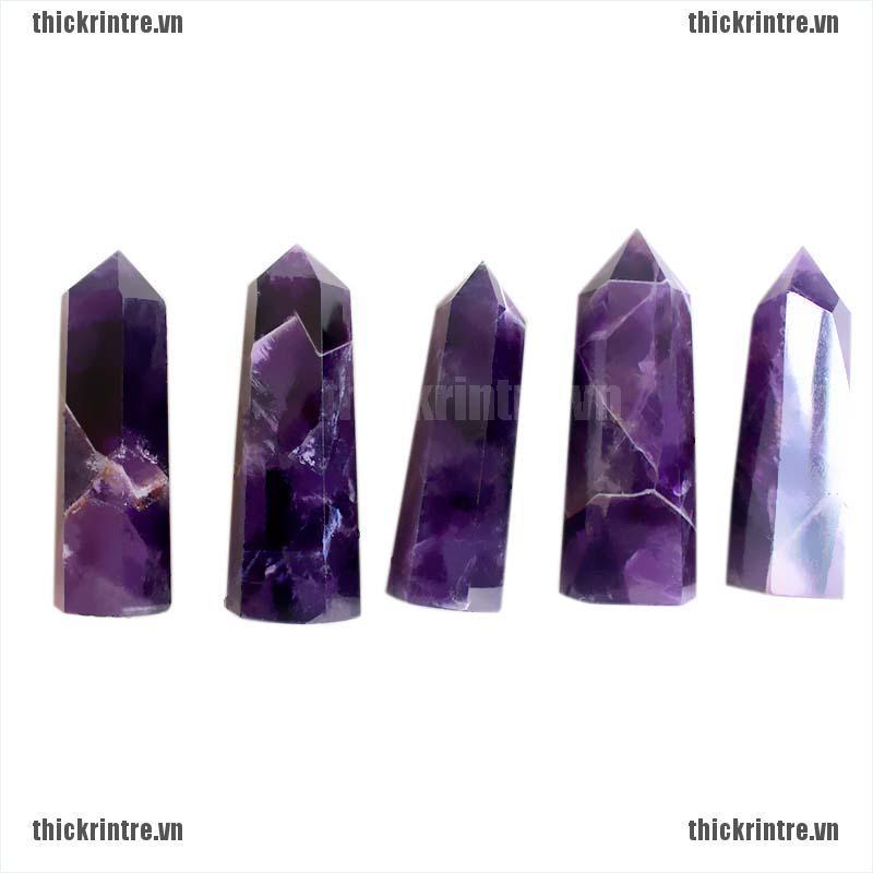 <Hot~new>Natural Purple Dream Amethyst Quartz Crystal Stone Point Healing Hexagonal Wand