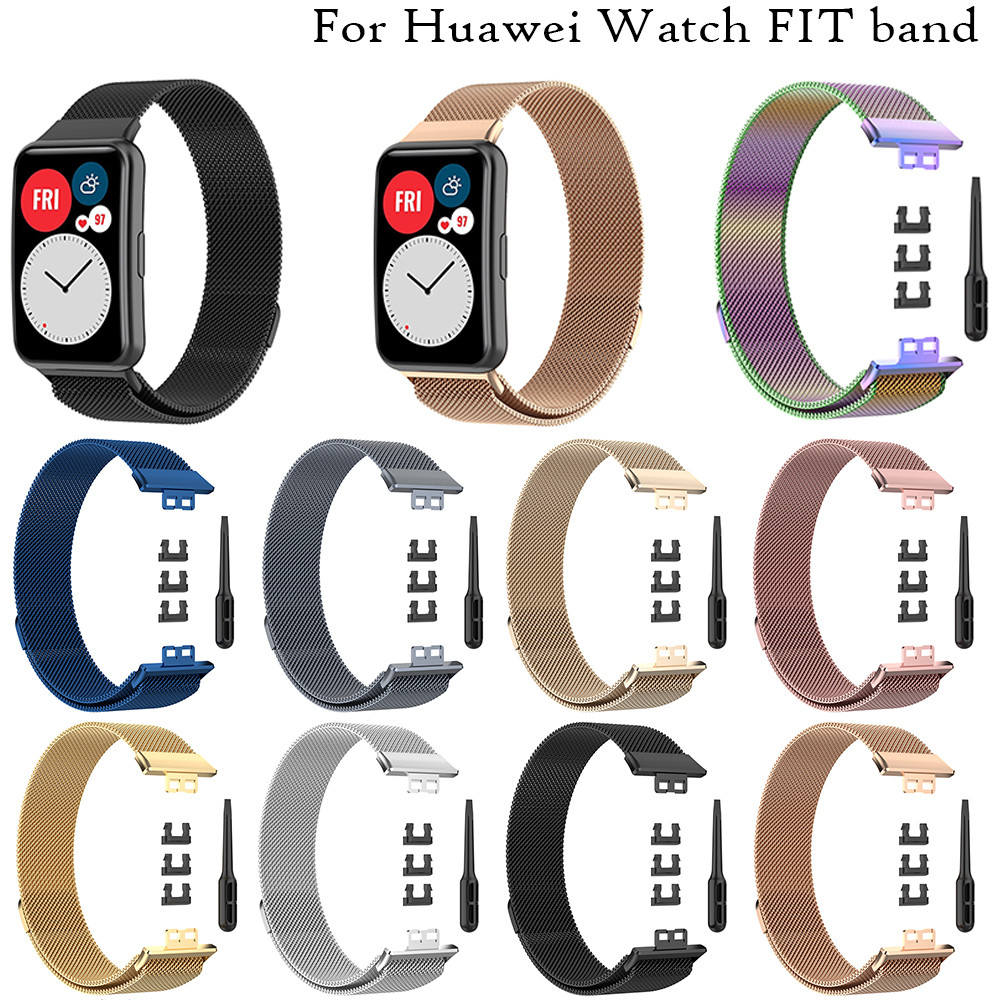 Dây đeo Inox Milanese dành cho đồng hồ thông minh Huawei Watch Fit strap