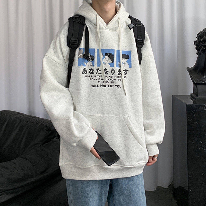 Áo len mùa thu và mùa đông Áo len nam lỏng lẻo thương hiệu INS Hồng Kông Áo khoác Nhật Bản Hip Hop Raw Quần áo