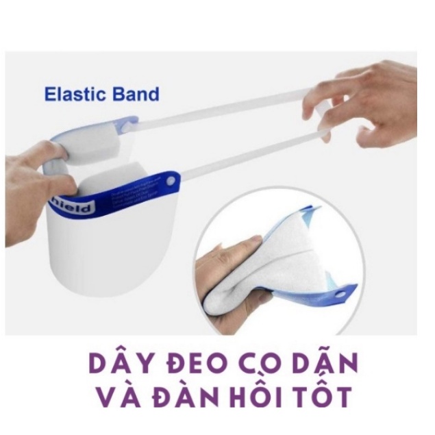 Kính chống giọt bắn Face Shield, kính bảo bộ phòng chống bụi và vi khuẩn nhựa Mika trong suốt, an toàn