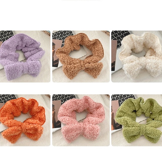 Cute Big Bow Plush Washing Face Hair Band Makeup Hair Band Headband