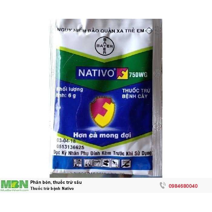 Chế Phẩm trừ bệnh cây Nativo 750WG 6gr