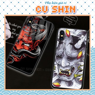 Ốp hình xăm mặt quỷ Nhật Bản cho iPhone 6 / 6s / 7 / 8 / 7plus / 8plus / X / XS / XR