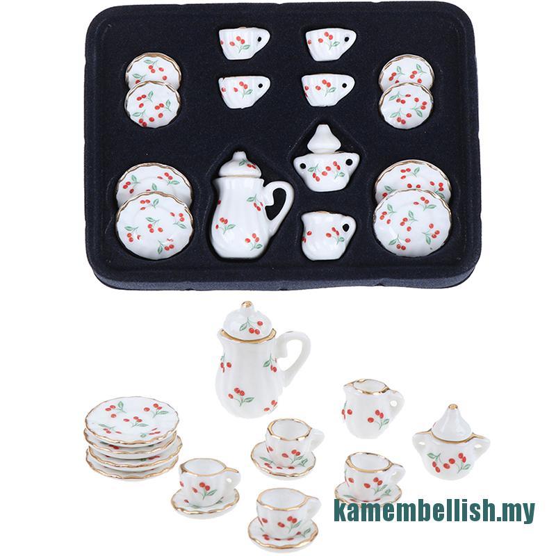 Set 15 Tách Trà Mini Tỉ Lệ 1: 12 Dùng Để Trang Trí Nhà Búp Bê