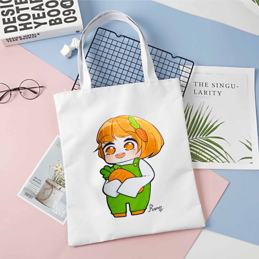 Túi tote vải canvas cực xinh in hình Hero Team Sammy Simmy hot trend