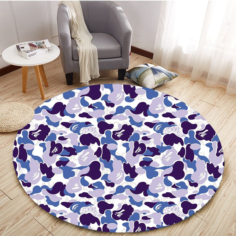 Thảm Lót Sàn In Họa Tiết bape 3D Thời Trang Đường Phố Chống Trượt Cho Phòng Khách Phòng Ngủ Nhà Bếp