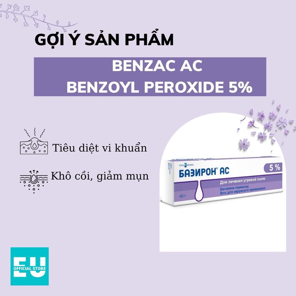 Kem giảm mụn Benzac AC 5% Benzoyl Peroxide - Galderma 15g