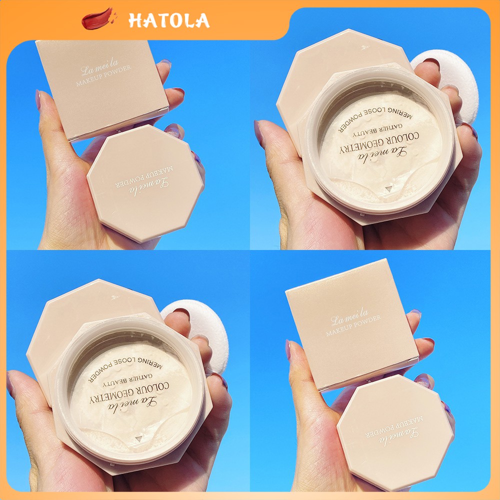 Phấn Phủ Kiềm Dầu Lameila Makeup Powder Làm Sáng Da Che Phủ Tự Nhiên Vỏ Hồng Dễ Thương Hatola