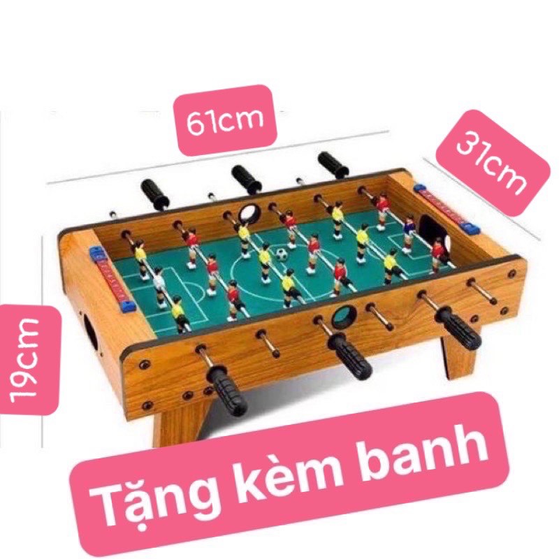 [ Size Lớn]Bàn bi lắc bóng đá 6 tay cầm loại to chân ngắn 61*31*19cm