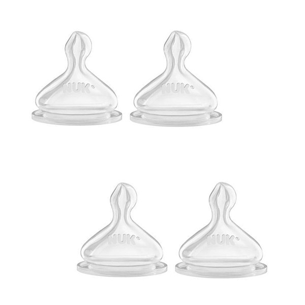 Ty bình sữa Nuk silicone cổ rộng số 2M vỉ 2 cái V093