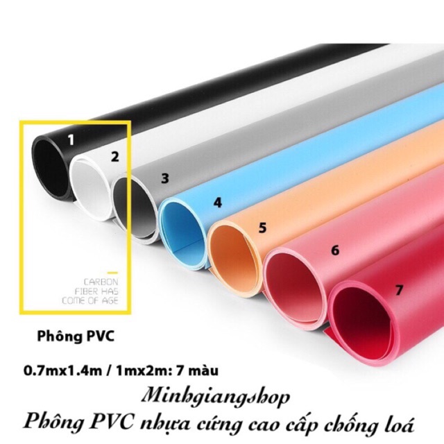 Giang Decor Phông nền PVC nhựa chụp ảnh sản phẩm kích thước to 1mx1m và 1mx2m giấy PVC nhiệt 3 in 1