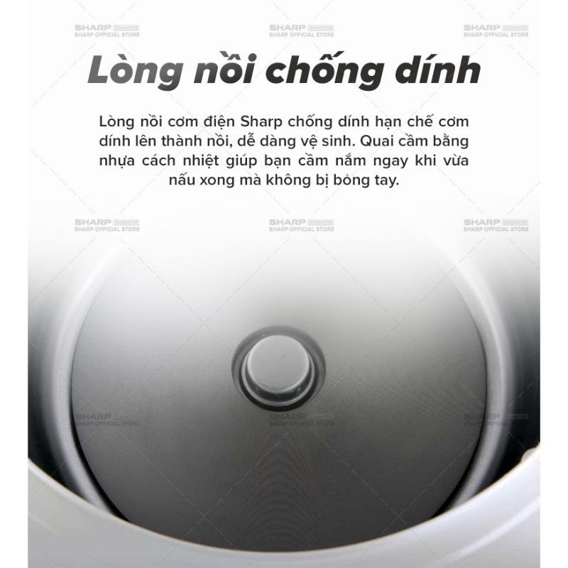 Nồi cơm điện tử Sharp 1.8L KS-COM186EV-GL Công Suất 830W