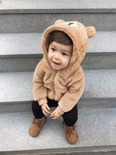 Áo lông cừu gấu nâu