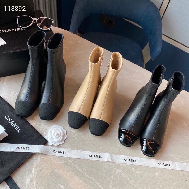 Bốt boot lửng channel mũi pha gót vuông fullbox bill túi giấy