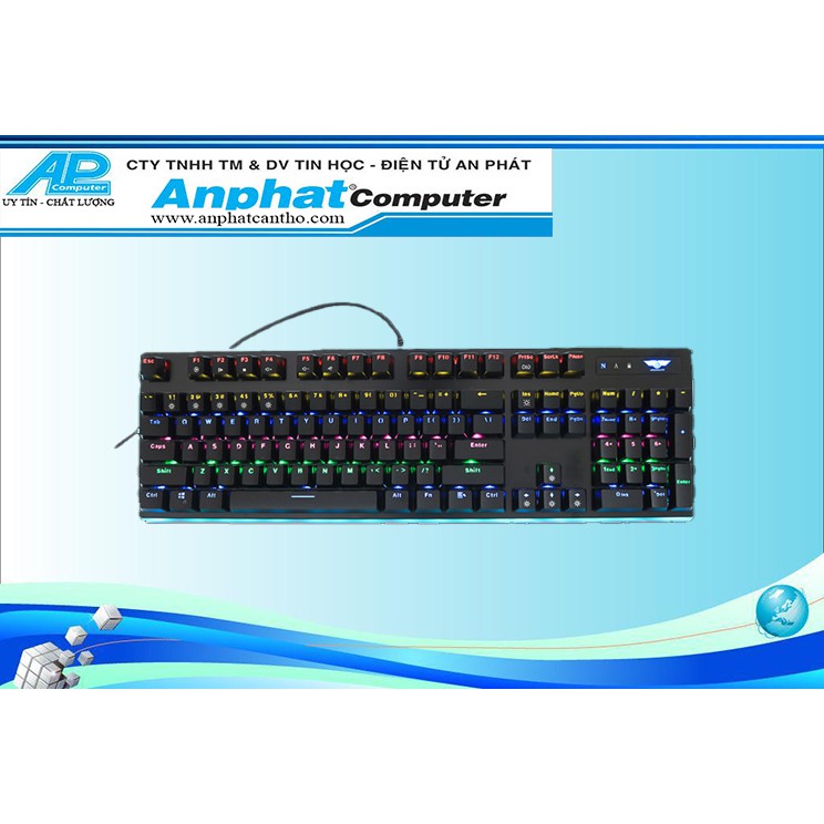 Bàn Phím Cơ Newmen GM340 LED Blue Switch - Hàng Chính Hãng - Bảo hành 24 tháng