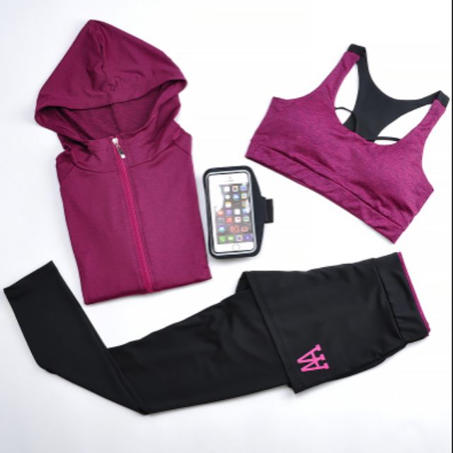 Set đồ tập gym cao cấp 3 món 5 màu