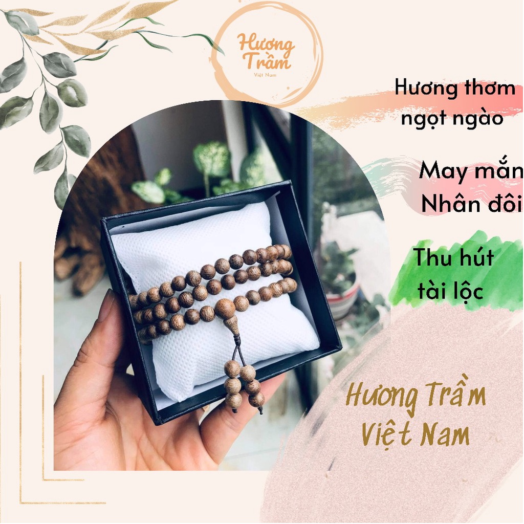 Vòng trầm hương 6ly,108 hạt, VT6108, thơm ngọt,trầm hương khánh hòa, trầm tự nhiên