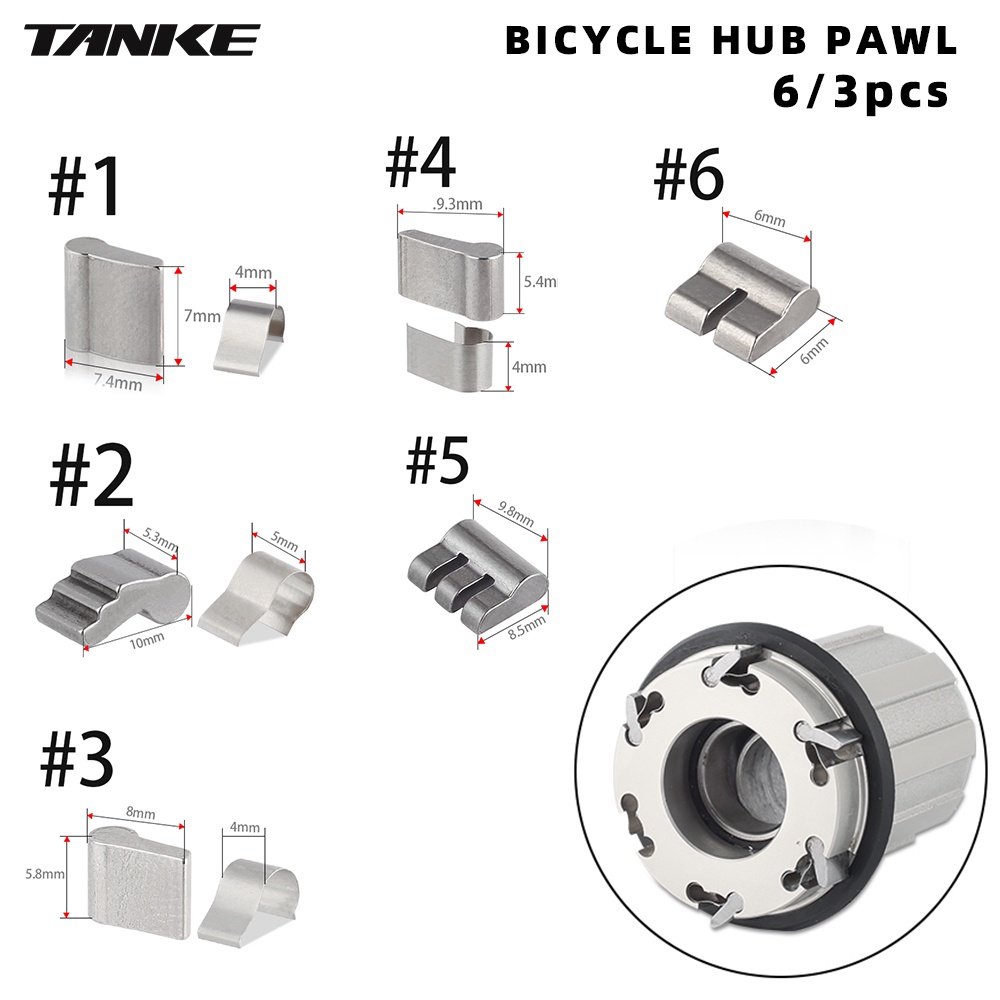Set 3/6 trục trung tâm TANKE chuyên dụng cho xe đạp MTB