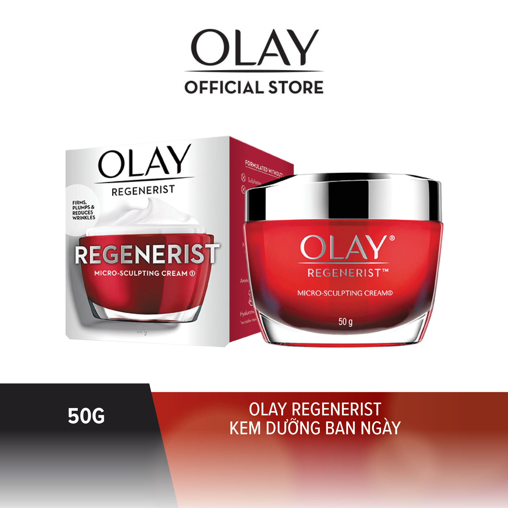 [Mã COSPGSBD  giảm 8% đơn 250K] OLAY REGENERIST Kem Dưỡng Ban Ngày 50G