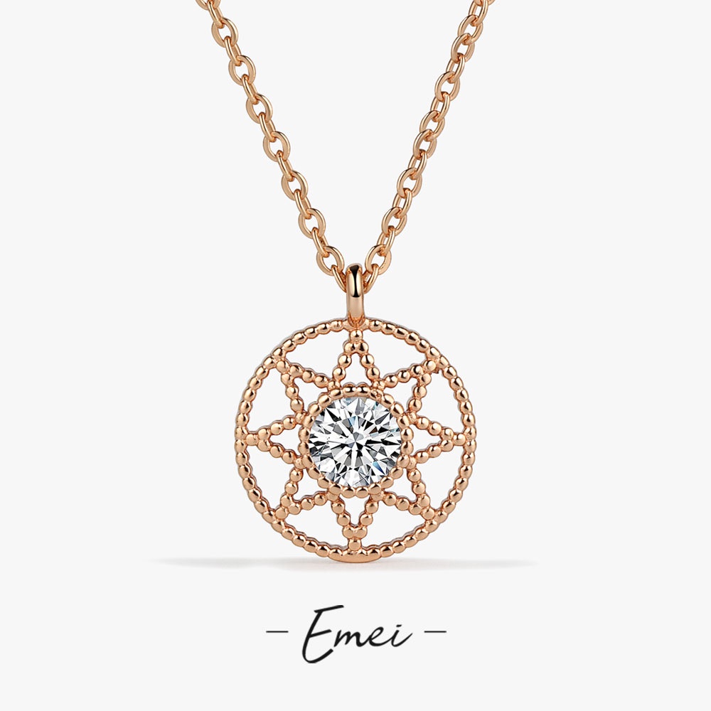 Vòng cổ Xương Quai Xanh Hình La Bàn Đính Kim Cương Nhân Tạo Cho Nữ