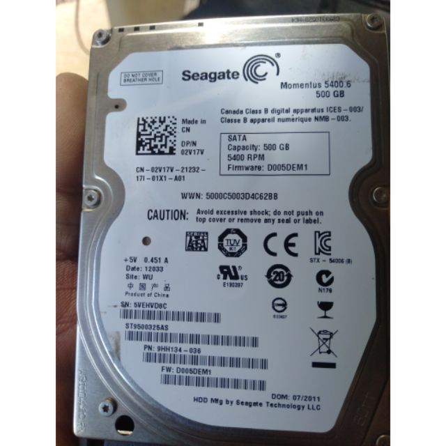 ổ cứng laptop Cũ HDD 500GB
