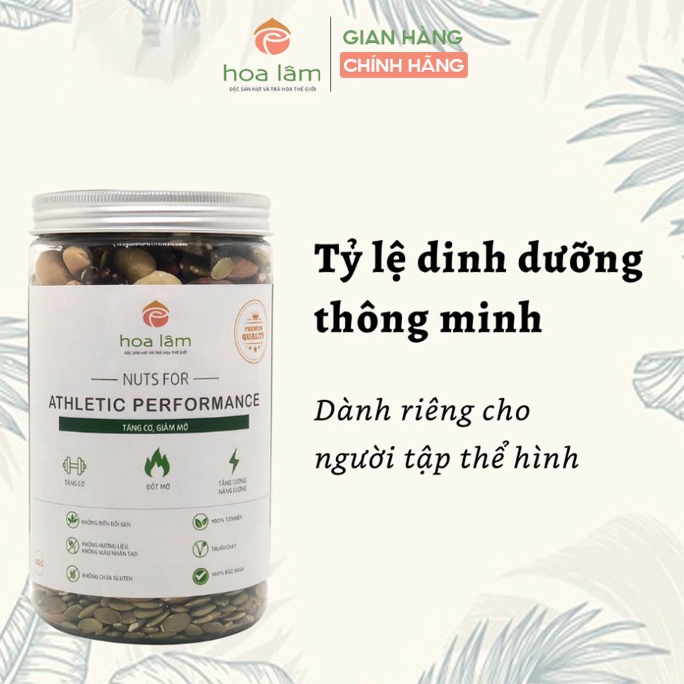 Hạt dinh dưỡng Hoa Lâm Nuts for Athletic Performance tăng cơ giảm mỡ hiệu quả 500g