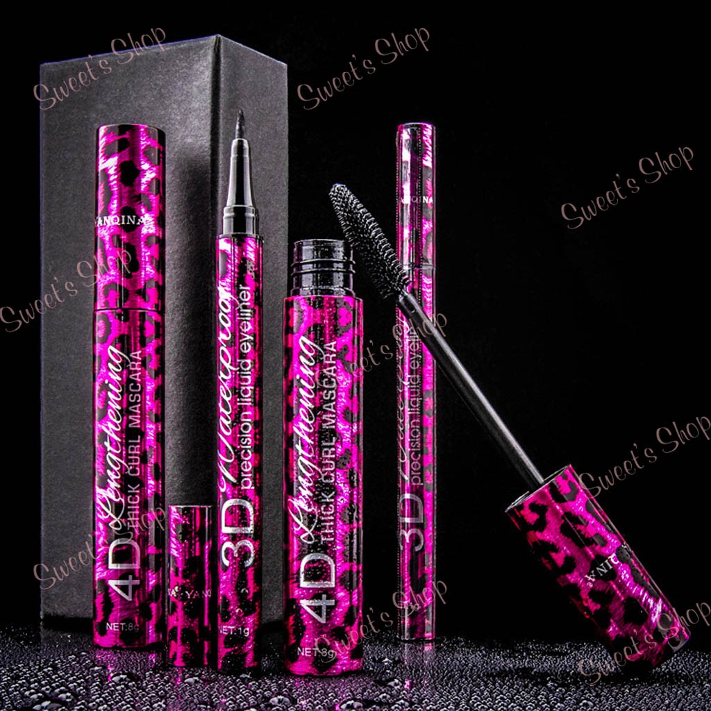 [Tặng Bút Kẻ Mắt] Mascara💖FREESHIP💖Combo Mascara và Kẻ Mắt Yanqina Red Leopard Eyeliner 4D Mi Siêu Dài Không Thấm Nước | BigBuy360 - bigbuy360.vn