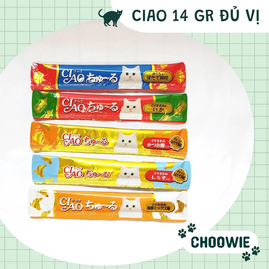 Súp thưởng mèo Inaba CIAO Churu Thái Lan 17 gr | Snack cho mèo