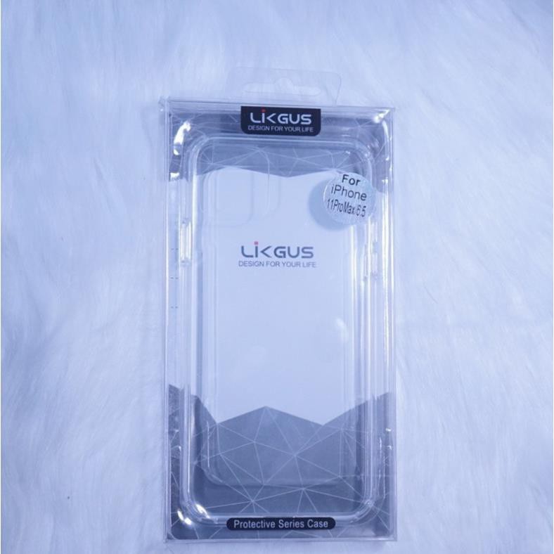 Ốp Likgus Chống Sock các mã Iphone từ 6 đến 12 pro max lưng Cứng Viền Dẻo Siêu Bền Trong Suốt Không Ố Màu