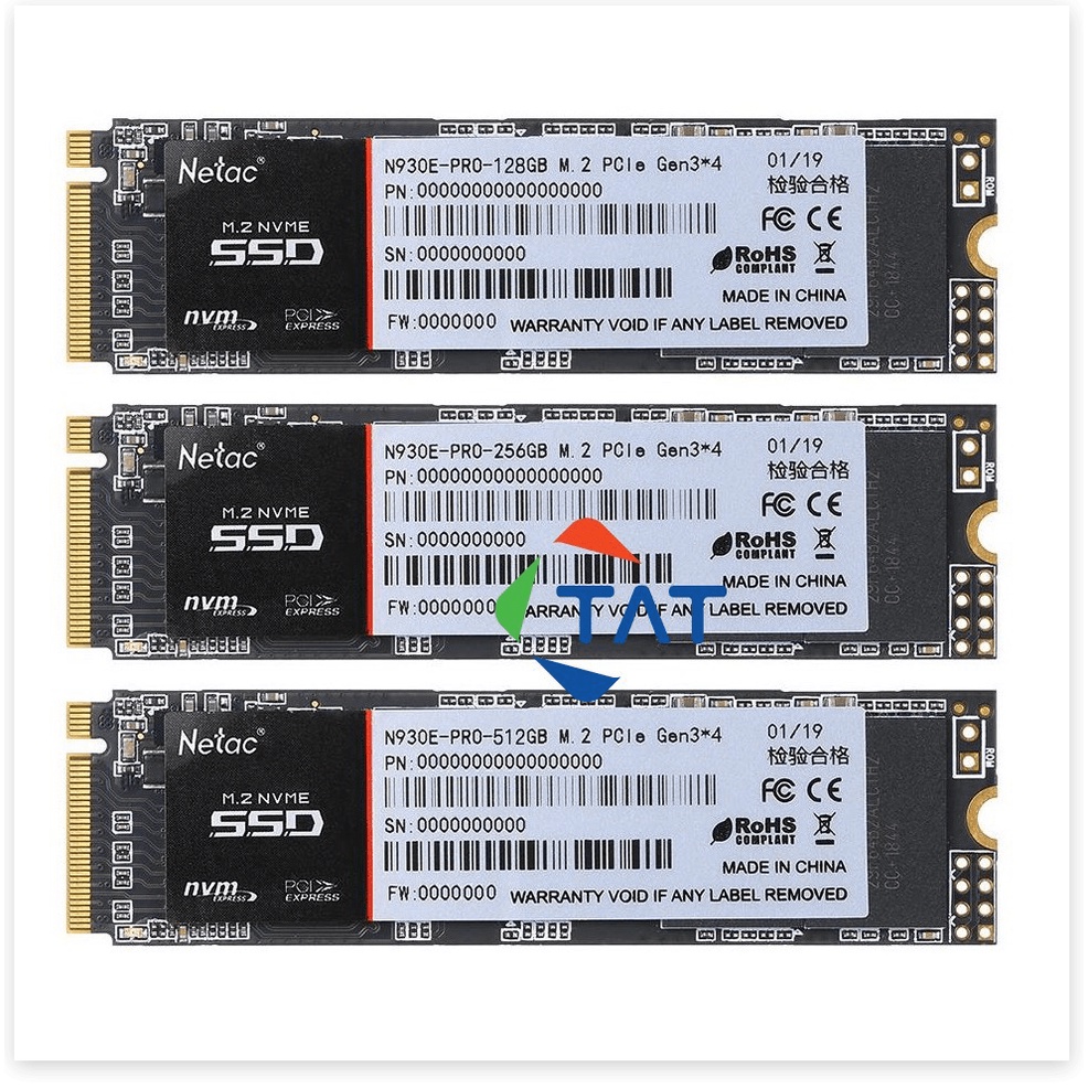 📌 SSD Netac NVMe 256GB 240GB 128GB M.2 2280 PCIe Gen 3*4 - Mới Bảo hành 36 tháng