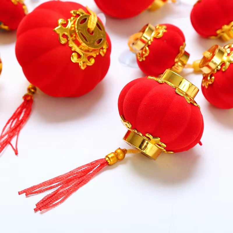 Set 20/30 lồng đèn đỏ mini trang trí năm mới phong cách Trung Hoa