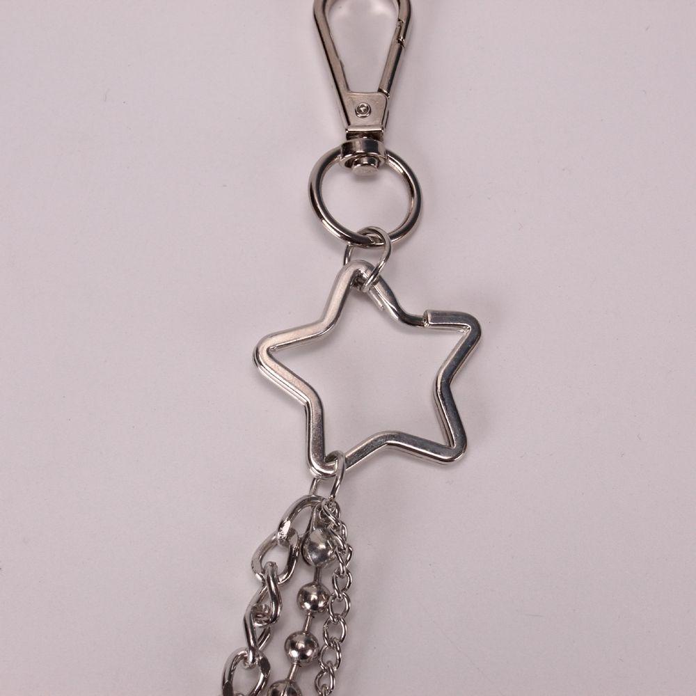 Dây Xích Kim Loại Đeo Thắt Lưng Quần Jean Hai Lớp Hình Trái Tim Phong Cách Harajuku Punk Cho Nam