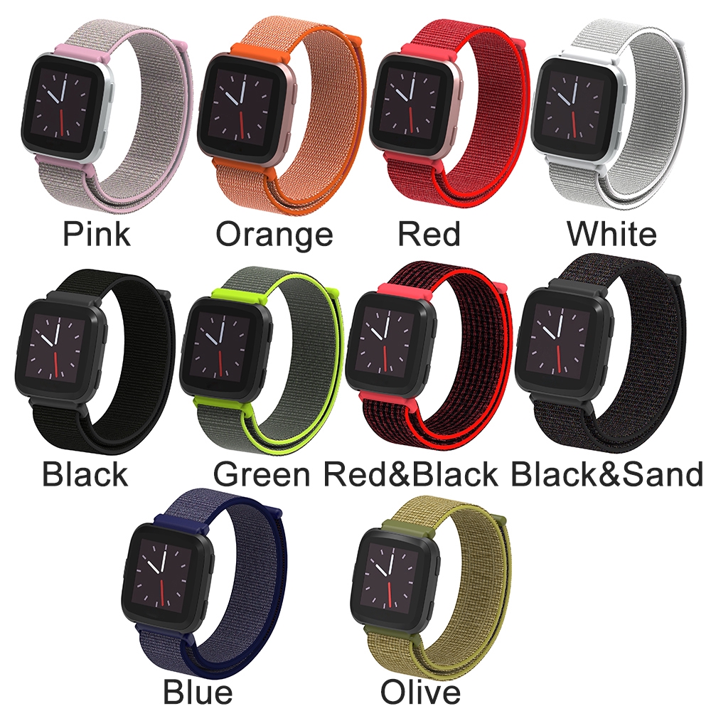 Dây đeo sợi nylon thể thao cho đồng hồ thông minh Fitbit versa Lite