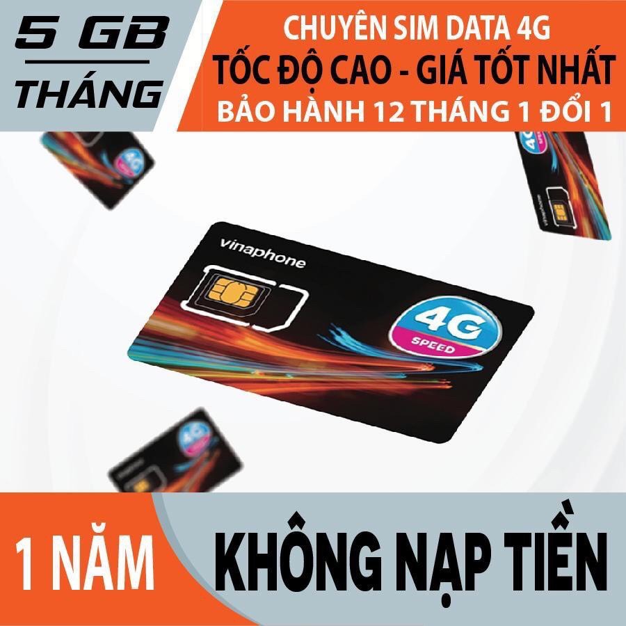 SIM 4G D500 VINAPHONE TRỌN GÓI 1 NĂM 5GB/tháng