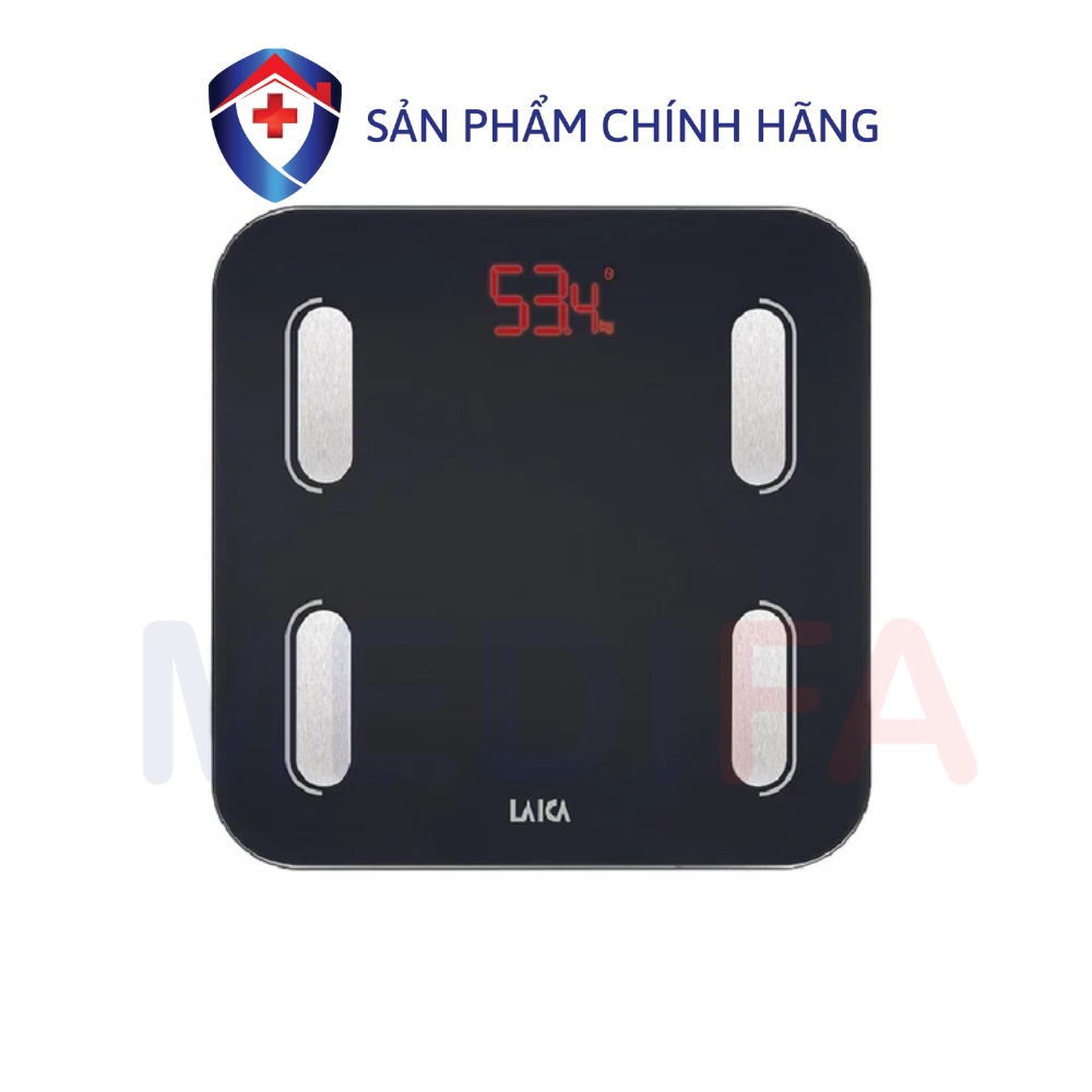 [Chính hãng] Cân sức khoẻ điện tử Laica PS7015, thiết kế thông minh, có bluetooth, dễ sử dụng, theo dõi 5 chỉ số: phần t