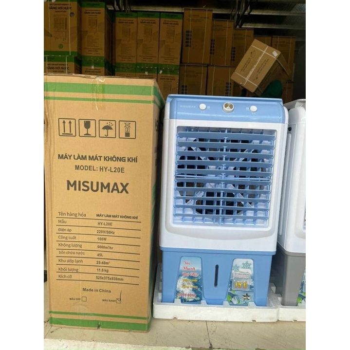 QUẠT ĐIỀU HÒA HƠI NƯỚC NHẬT BẢN MISUMAX HY-L20E DUNG TÍCH 45L