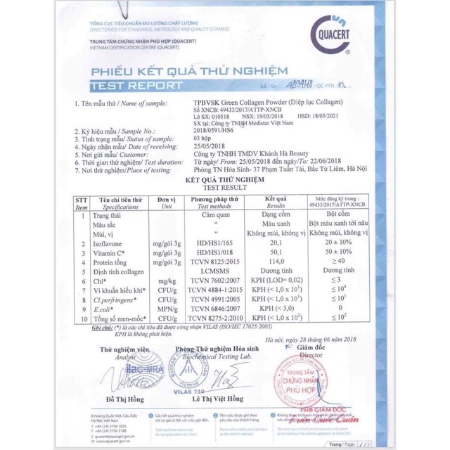 Diệp lục collagen chính hãng 100% | Thế Giới Skin Care