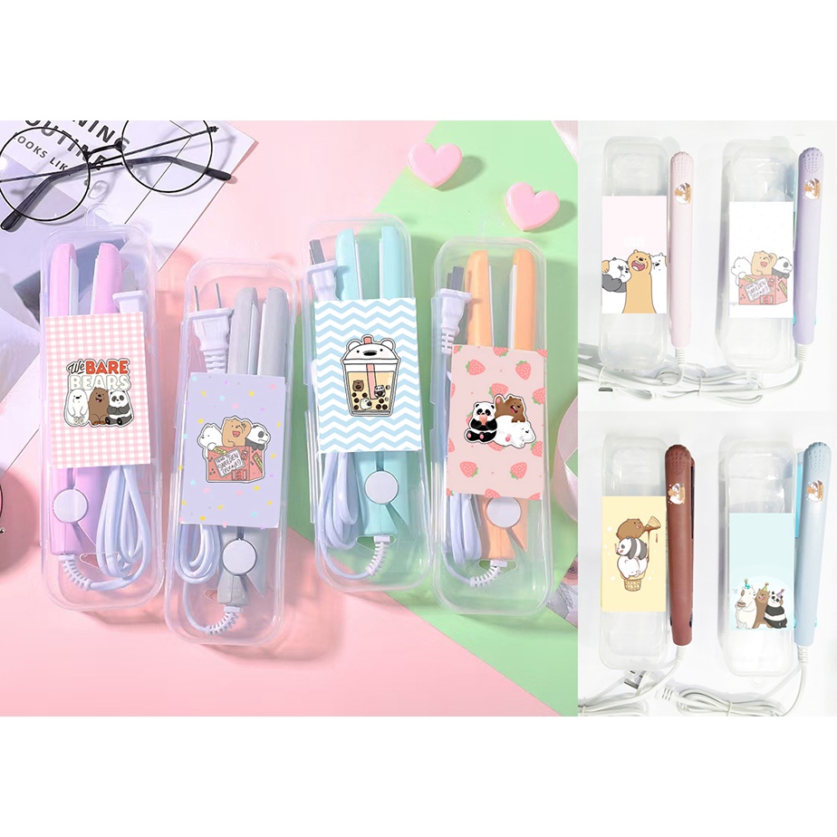Máy là tóc gấu brown MLI5 cute bare bear molang pusheen  khủng long hoàng đế mèo capoo bé đào gấu dâu lotso