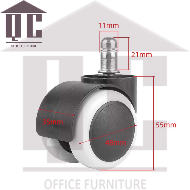 5 Bánh Xe Ghế Chân Xoay 360 Độ - Di Chuyển Đa Mặt Sàn - Lắp vừa mọi ghế xoay - Ghế xoay Hòa Phát - Ghế Xuân Hòa