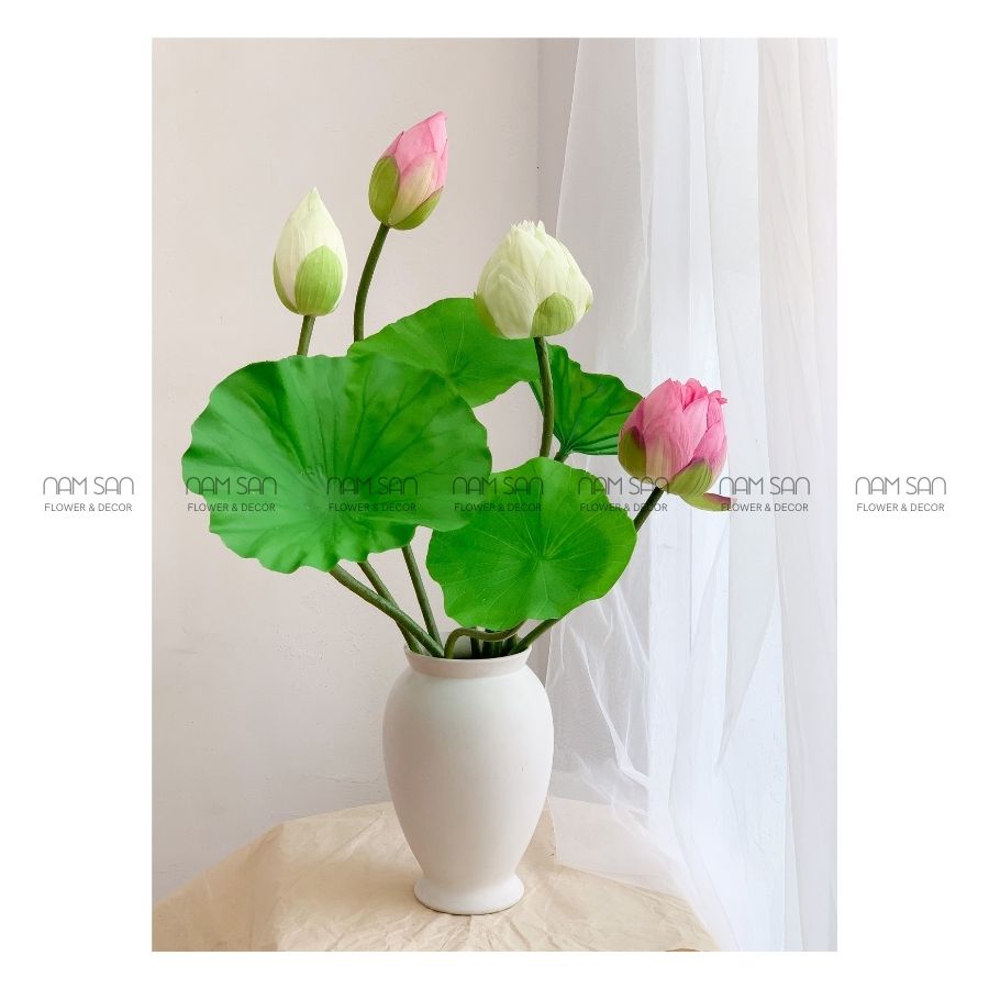 Lá sen cao su cao cấp trang trí