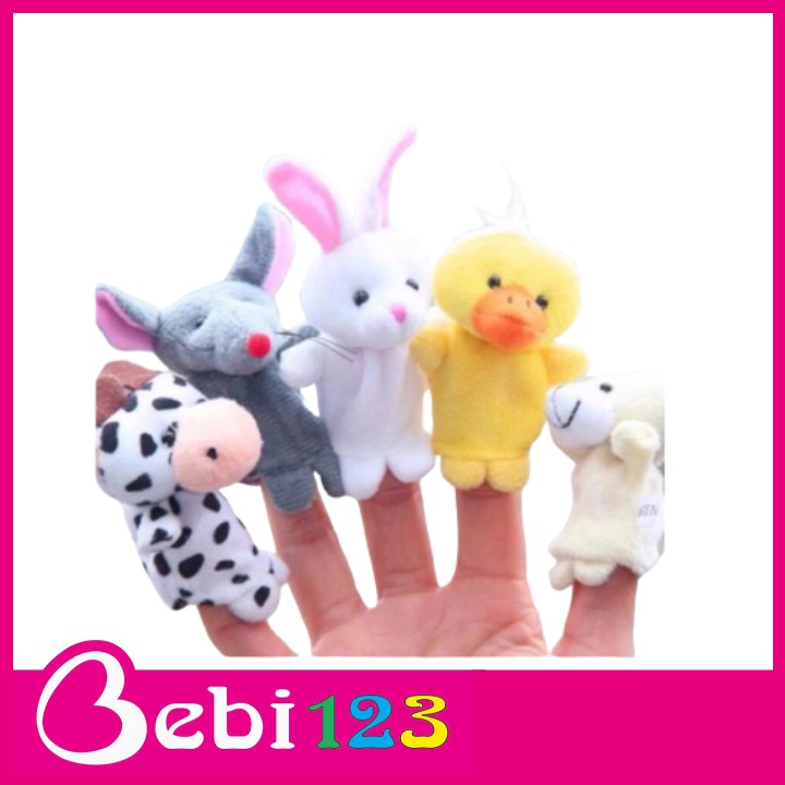 Bộ 5 Rối Ngón Tay Hình Thú Ngộ Nghĩnh Cho Bé - Mẫu Ngẫu Nhiên