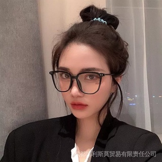 Glasses myopia female with degree student plain glasses frame internet popular plain glasses male Korean style fashionable large frame slimming glasses