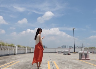 Váy maxi chất linen xước( còn cam đất)