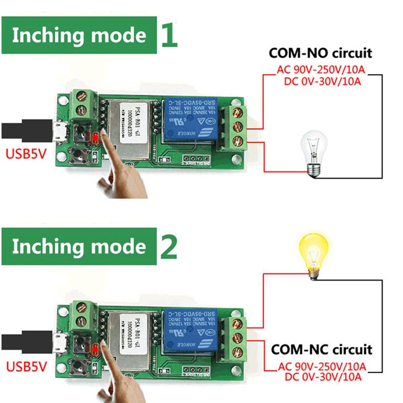 Công Tắc Nhà Thông Minh EweLink Điều Khiển Từ Xa Không Dây 1 Kênh Tự Khóa DC5V DIY
