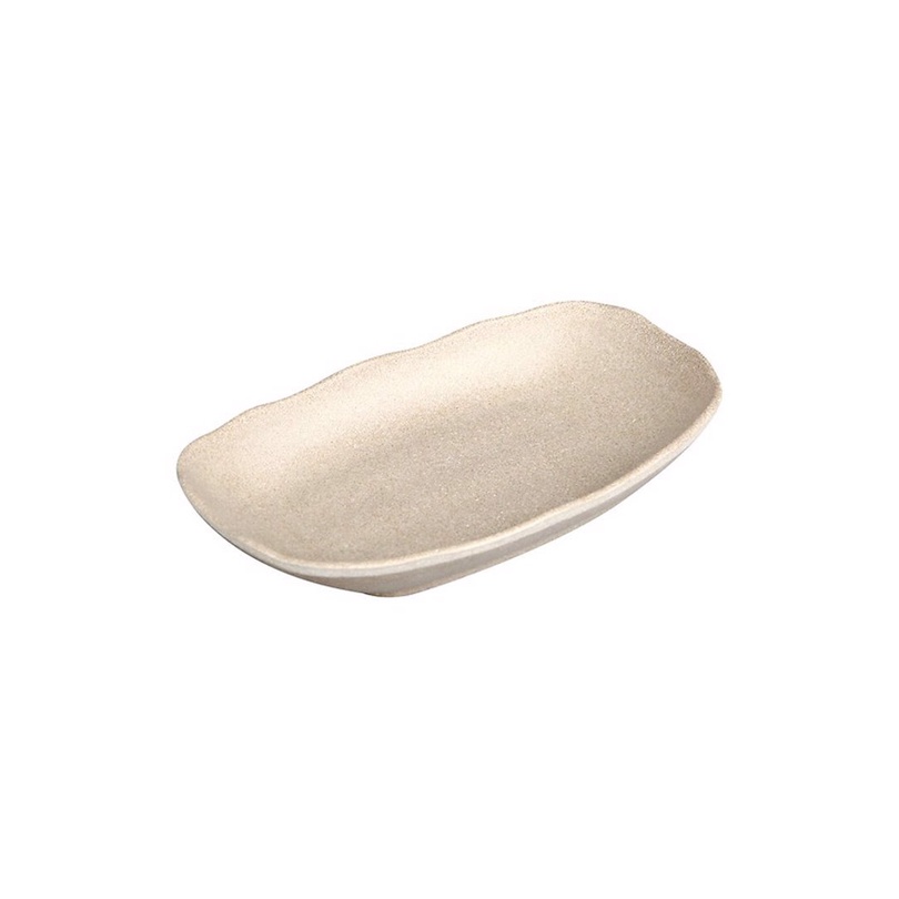 Dĩa dài melamin KORMEL 220x122mm màu kem E10701