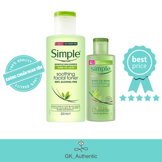 Nước hoa hồng Simple Kind To Skin Soothing Facial Toner 50ml