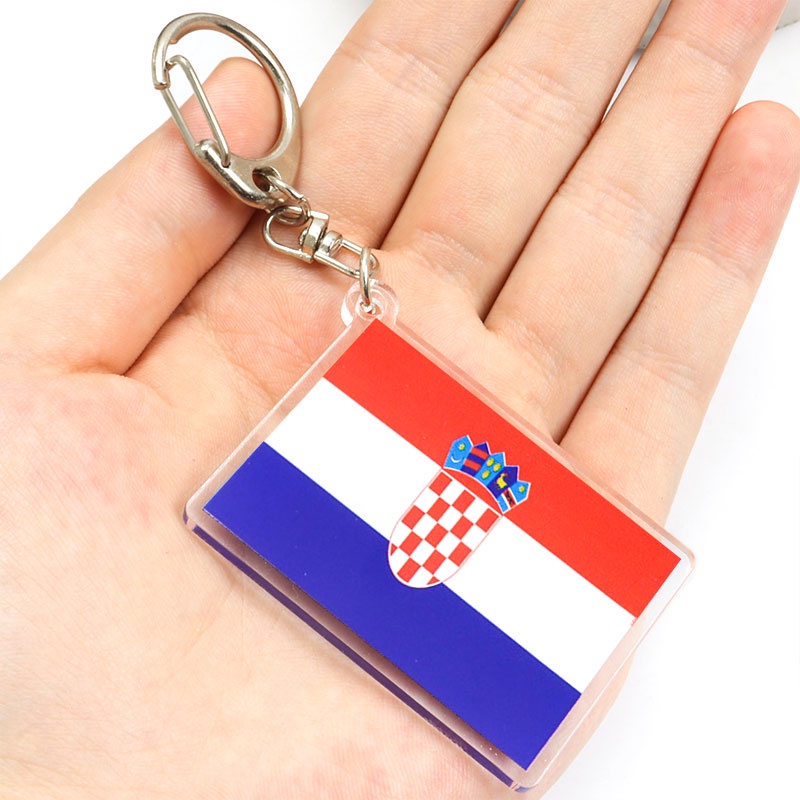 Móc Khóa Hình Lá Cờ Các Nước Anh/ Brazil/ Ý/ Tây Ban Nha Thời Trang