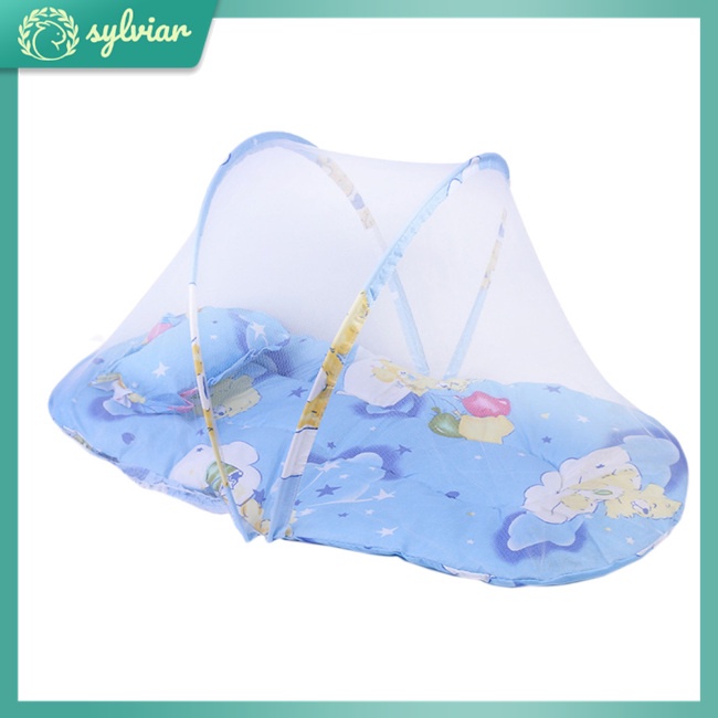 Mùng Lưới Chống Muỗi Có Thể Gấp Gọn Kèm Nệm Cho Bé Sơ Sinh