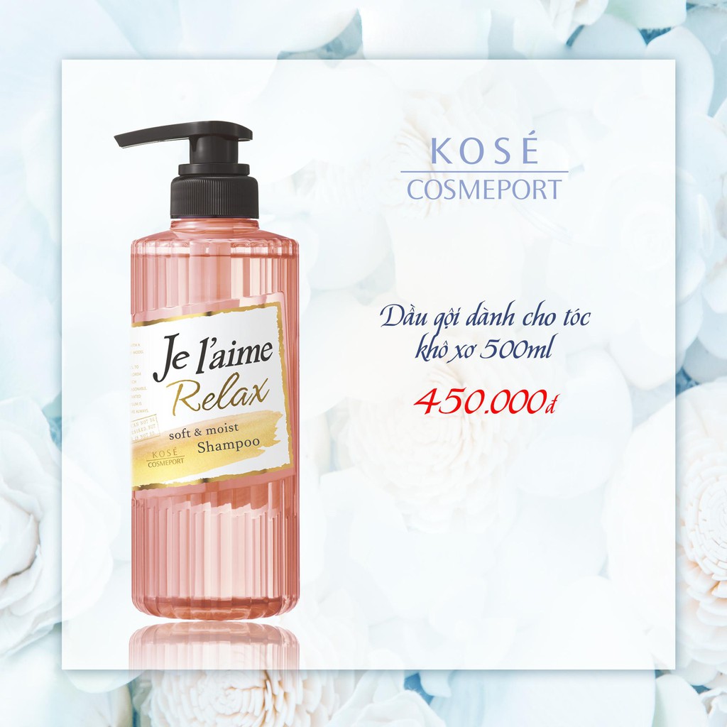 Dầu Gội Cho Tóc Dầu, Mỏng, Yếu Kosé Cosmeport Je L'aime Relax Shampoo Bounce & Airy (500ml)