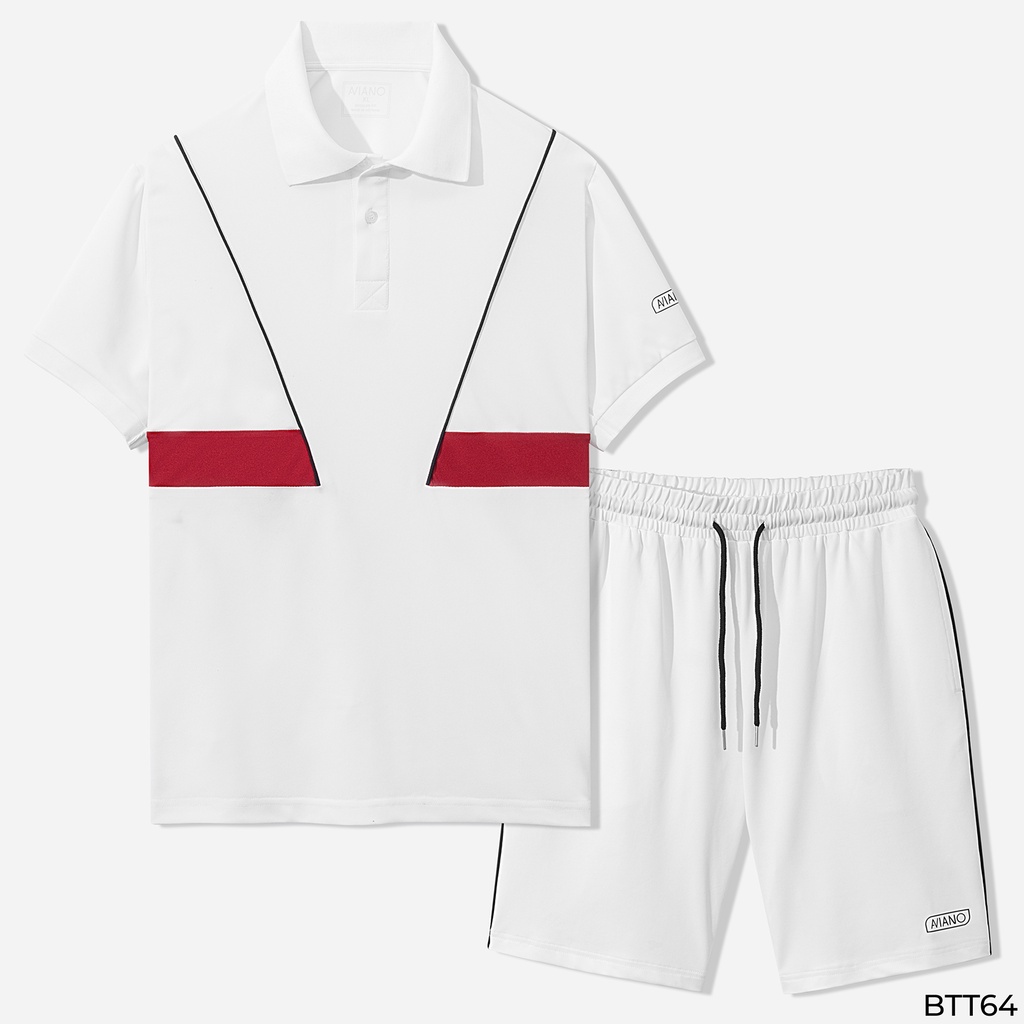 Bộ Quần Áo Thể Thao Nam Ngắn Tay Phối Màu Cao Cấp AVIANO